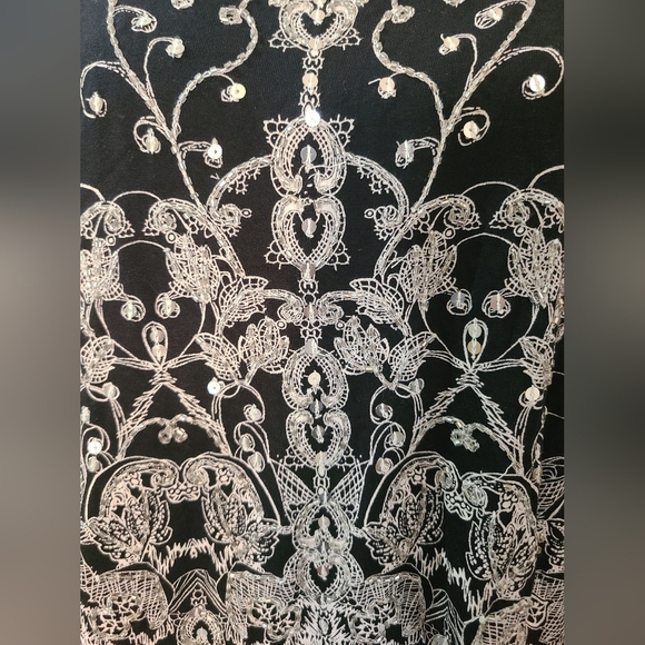 Bila Boho Crochet Lace Sequin Beaded Printed Tank Top - Picture 4 of 4